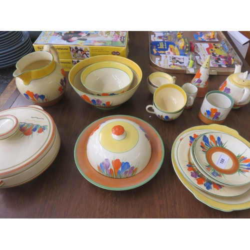 188 - Various Clarice Cliff Plates, Bowls, Teapot etc.