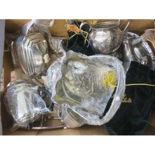 268A - Box of assorted Silver Plate