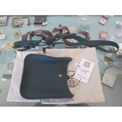 199 - Hermes Dark Green Shoulder Bag (boxed)