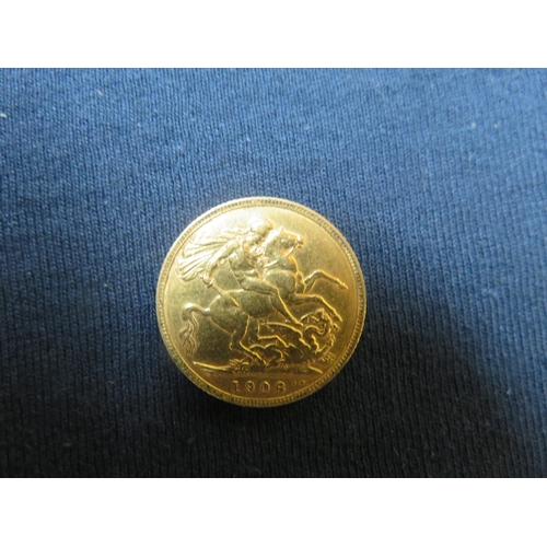 Edward VII 1908  Gold Sovereign