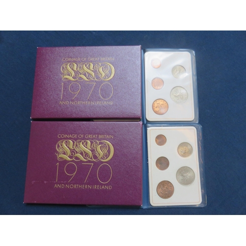 145 - Two Coinage of Great Britain 1970 sets, two First Decimal Coin Sets