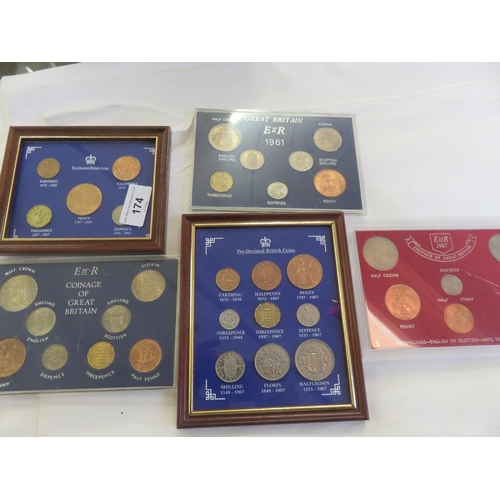 174 - Five Pre-Decimal Coin Sets