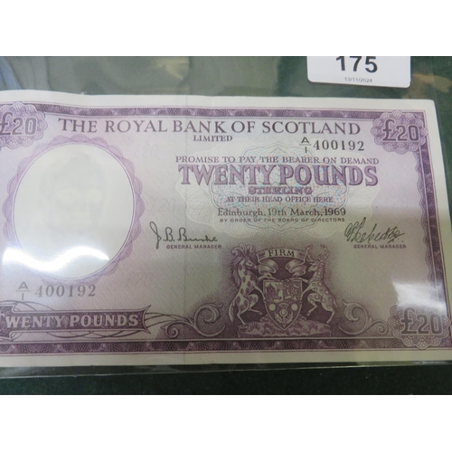 175 - 1969 Royal Bank of Scotland £20 note