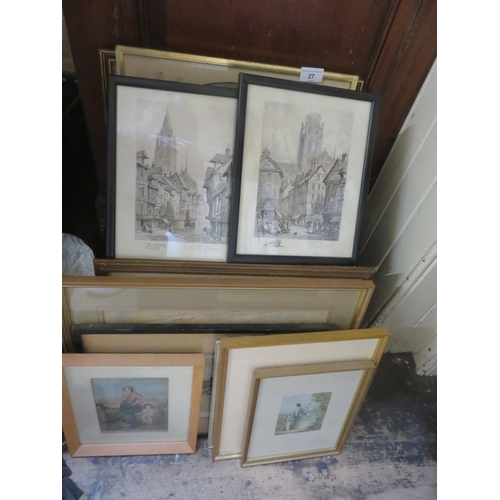 27 - Large quantity of various Prints, Engravings and others