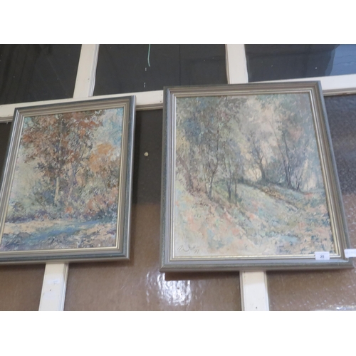 28 - Pair of 1960's Oil Paintings 