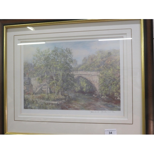 34 - Framed Signed Howard Butterworth Print 