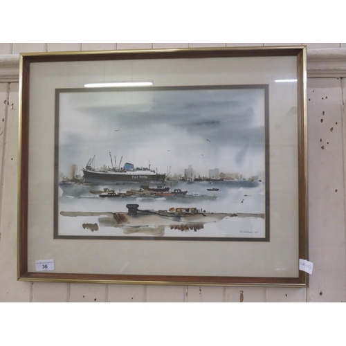 36 - Framed Watercolour 