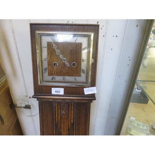 492 - Mahogany Grandmother Clock