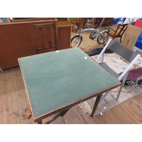 506 - Two Chairs and Folding Card Table