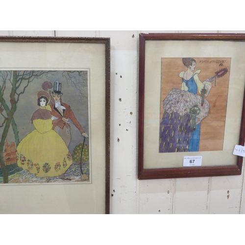 67 - Two Framed Watercolours by Alice Brown