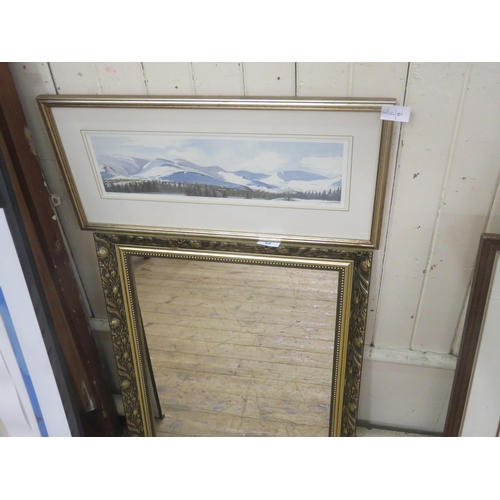 68 - Gilt Mirror and Modern Framed Picture 