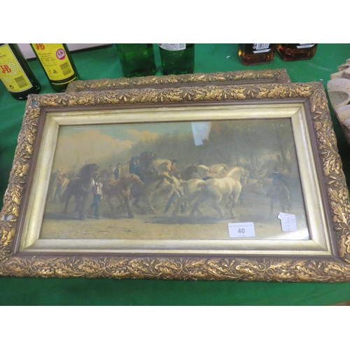 40 - Two Gilt Framed Varnished Prints 