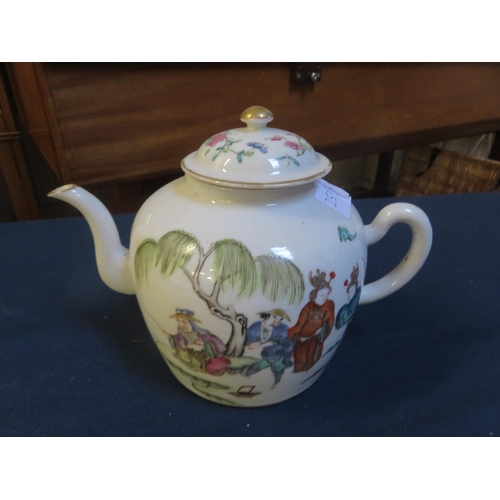 259A - Chinese Teapot, Figural Design,   Cover is odd but teapot is in very good condition.