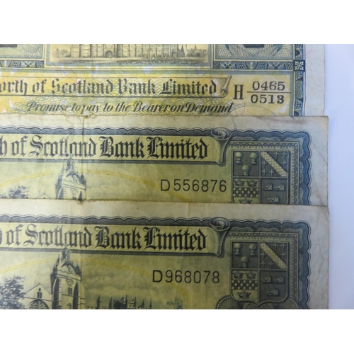 159 - Three North of Scotland Bank Ltd. £1 notes, 1932 and two 1945