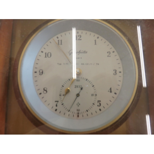 233 - Wooden Cased Glashutte Quartz Clock