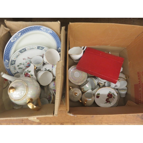 357 - Two Boxes of Mixed Tea Ware