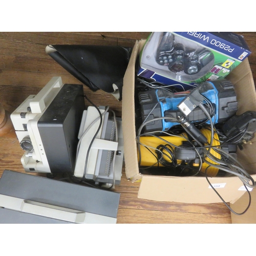 358 - Box of Electronics and three Projectors