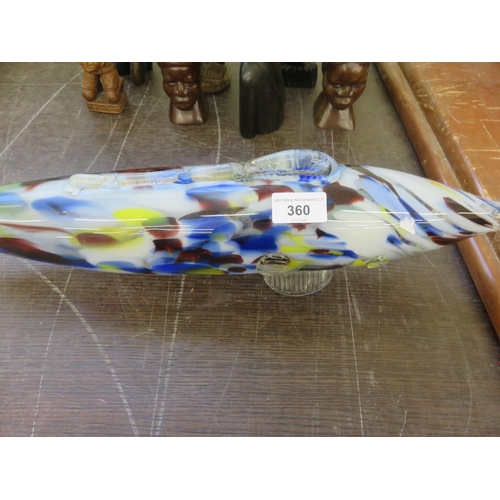 360 - Large Coloured Glass Fish