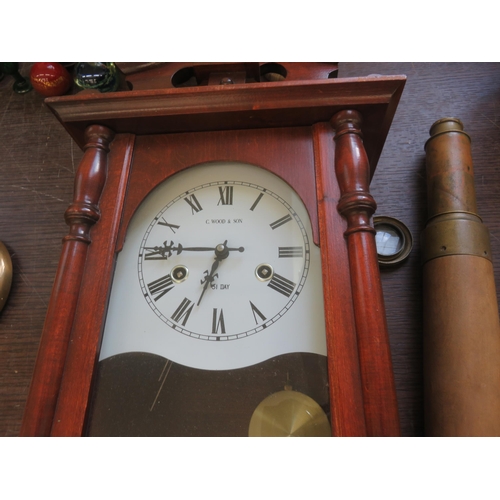 369 - Mahogany Cased Wall Clock