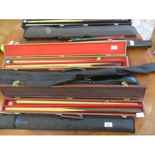 404 - Eight Case Snooker/Pool Cues