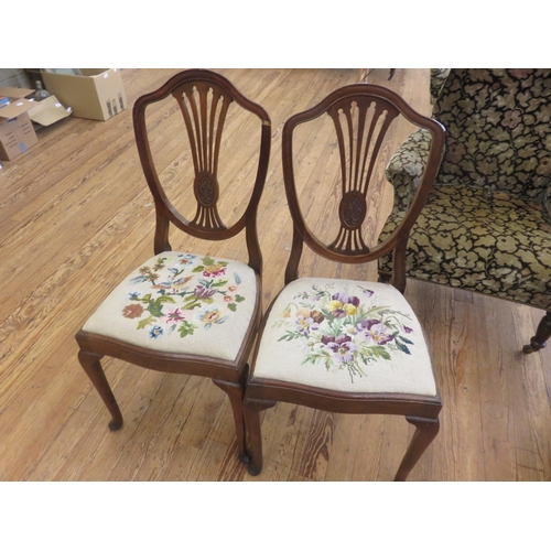 424 - Pair of Mahogany Framed Bedroom Chairs