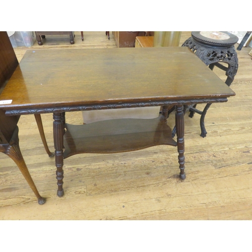 433 - Two Tier Oak Table