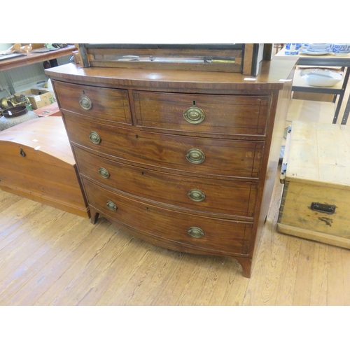 440 - Inlaid Mahogany Bow Front chest of drawers