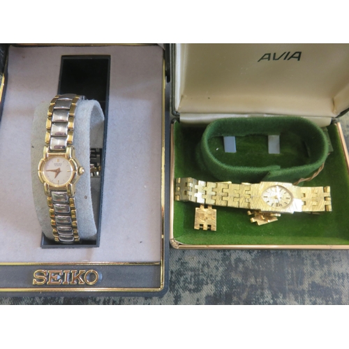 240 - Boxed Ladies Avia and Seiko Wristwatches