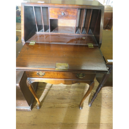 432 - Small Mahogany Writing Bureau by Kerrs, Helensburgh