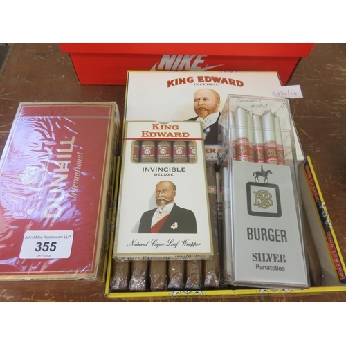 355 - Quantity of King Edward and Burger Cigars and Dunhill Cigarette Carton