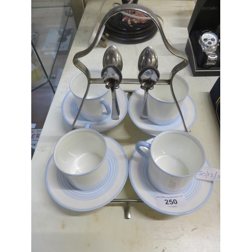 250 - Royal Doulton Coffee for Four Set on Stand