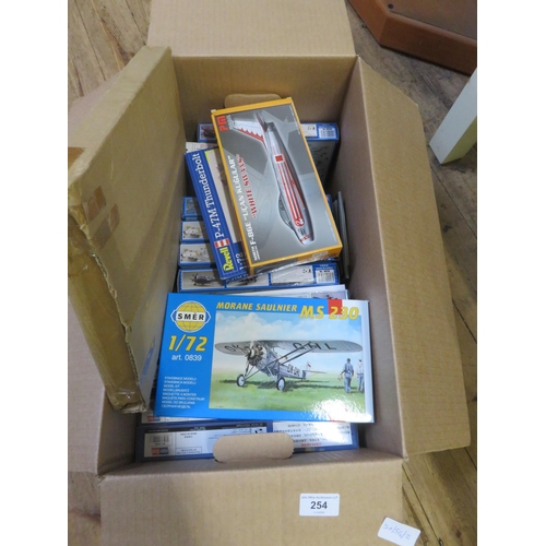 254 - Box of Aeroplane Model Kits