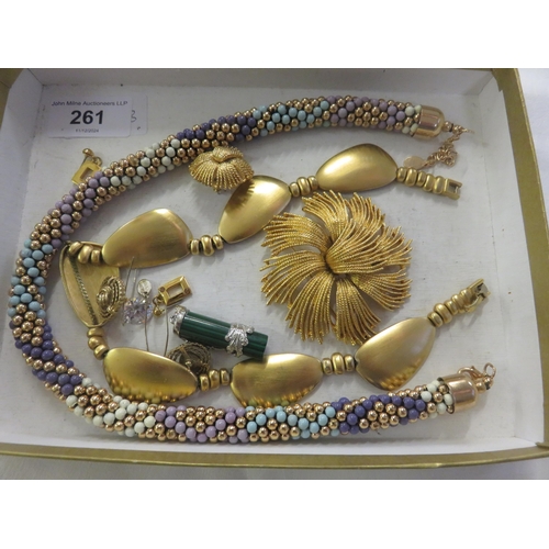 261 - Lot of signed Costume Jewellery etc.