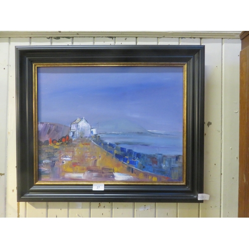 27 - Framed Oil Painting - Blue Haven - Rose Bradbury