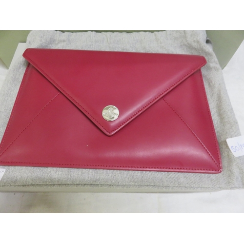 386 - Vivienne Westwood Pink Leather Clutch With Dust Bag and Box