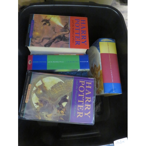 394 - Box with eight Harry Potter Books