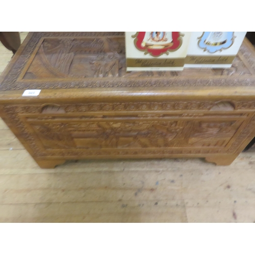 505 - Small Oriental Camphor Wood Chest