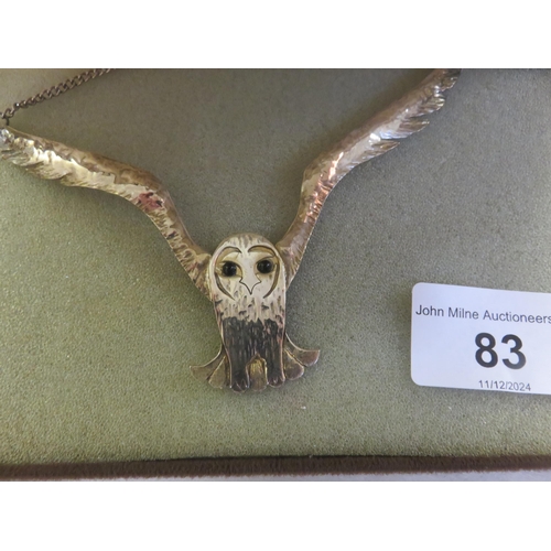 83 - Silver Owl Necklace