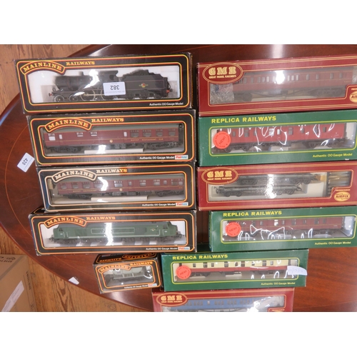 382 - Eleven Mainline GMR, Airfix boxed Locomotives and Carriages