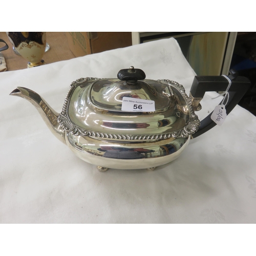 Birmingham Hallmarked Silver Teapot, 26 Troy Oz Total.