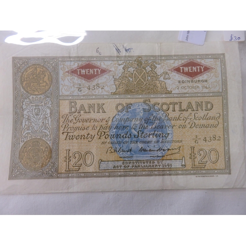 66 - 1963 Bank of Scotland £20 note