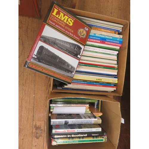 385 - Two boxes of Books, Model Railway interest