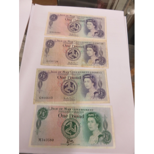 78 - Mixed Group of 1960's/70's Isle of Man Bank Notes, 1 x £20, 1 x £10, 2 x £5, 9 x £1, 4 x 50p. 2 x 10... 