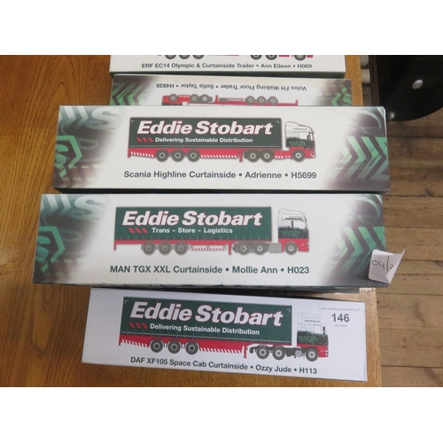 146 - Seven Boxed Eddie Stobart Trucks