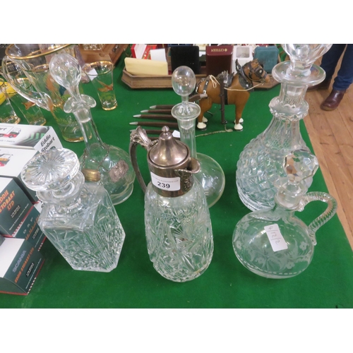 239 - 6 Decanters/Claret Jugs