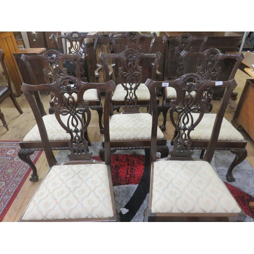 367 - Set of 8 Mahogany Framed Dining Chairs