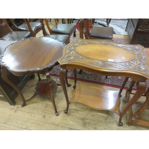 373 - Art Nouveau Style Two Tier Table and One Other