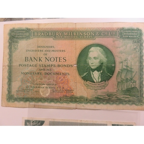 124 - Bradbury Wilkinson & Co. Promotional Bank Note, quantity of De La Rue Test Bank Notes