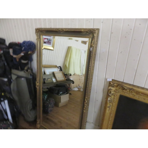 397 - Large Modern Gilt Framed Mirror