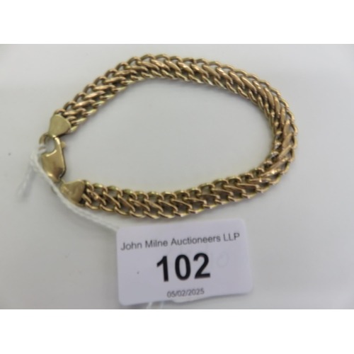 102 - 9ct. Gold Bracelet 6.8 grams